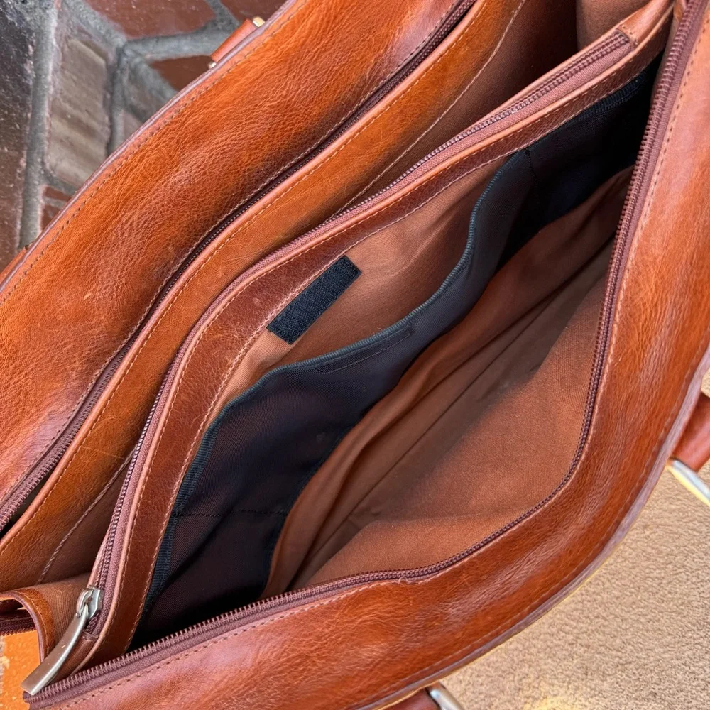 VTG Fabrizio Paini Leather Briefcase from Parma Italy 🇮🇹
